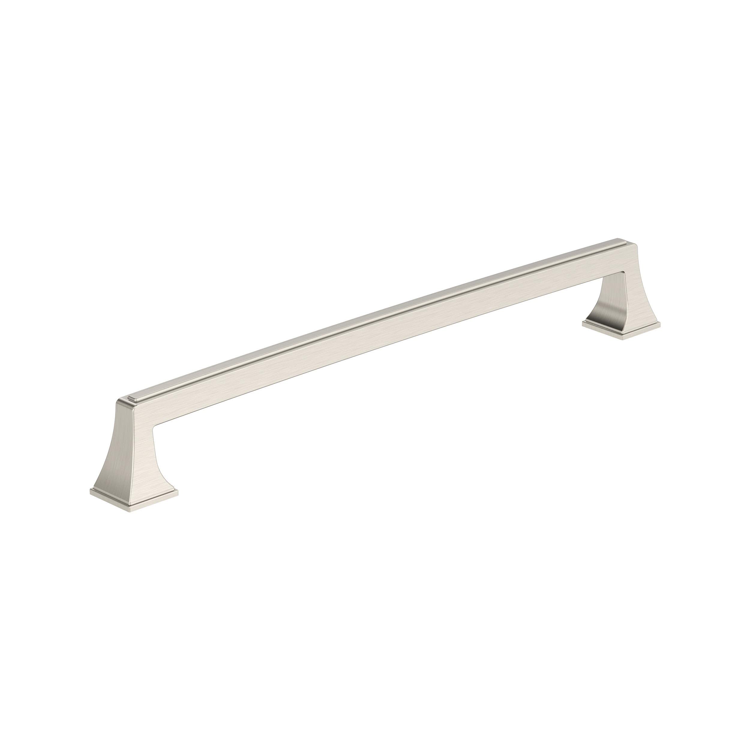 Amerock BP53536G10 Satin Nickel Cabinet Pull - 10-1/16 inch (256mm) Center-to-Center Drawer Handle - Mulholland Collection - Modern Kitchen Cabinet Hardware for Cabinets, Dressers & Furniture (Easy Installation, Durable Finish)