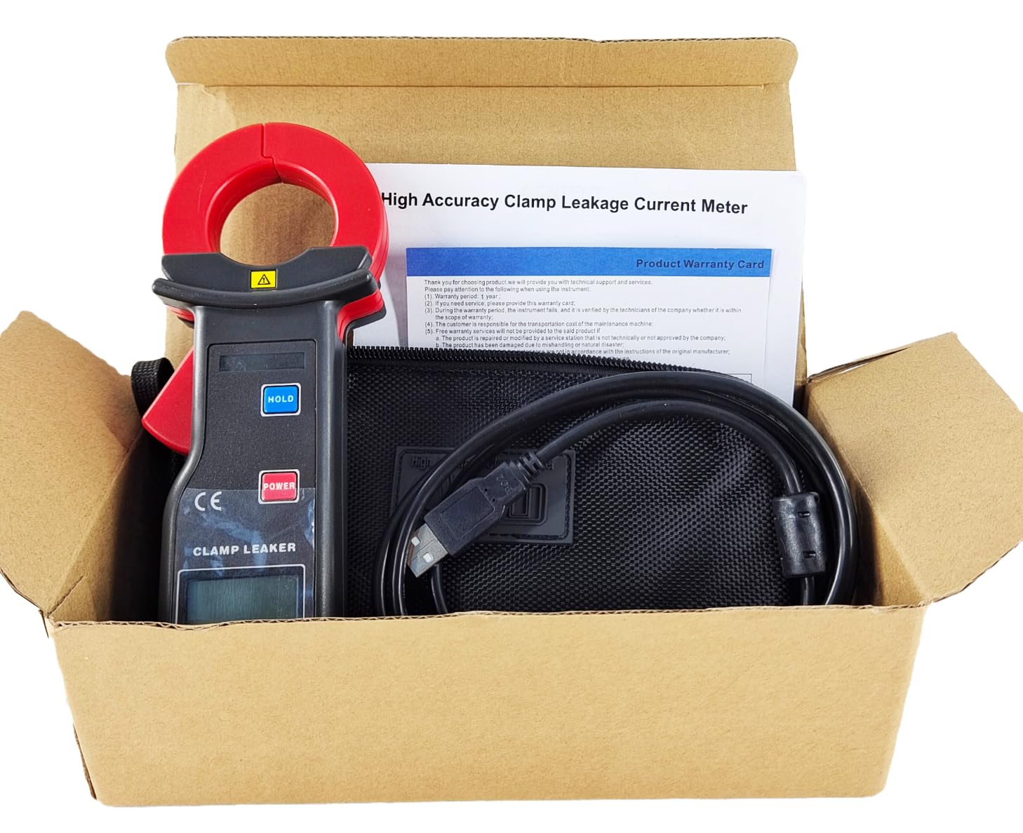 High Precision Clamp Leakage Current Meter - 0mA to 600A Range, 35mm x 40mm Clamp Size for Accurate Small Current Measurement - Ideal for Electrical Maintenance, HVAC Systems, and Industrial Equipment Testing