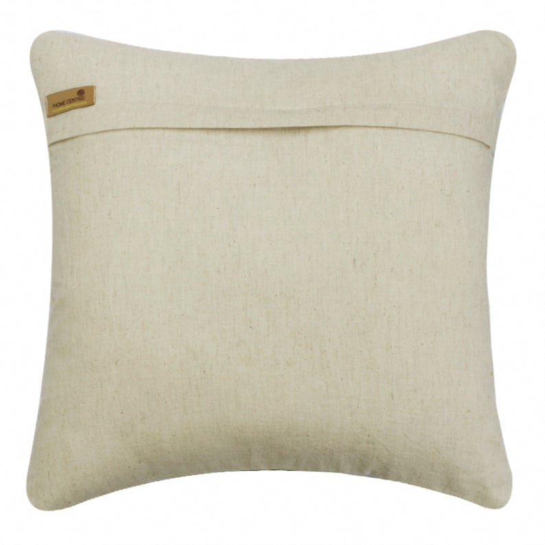 Alaina Beige Linen Throw Pillow Cover - 18x18 Inch Decorative Cushion Case for Sofa, Bed, Chair - Soft & Breathable Home Decor Accessory