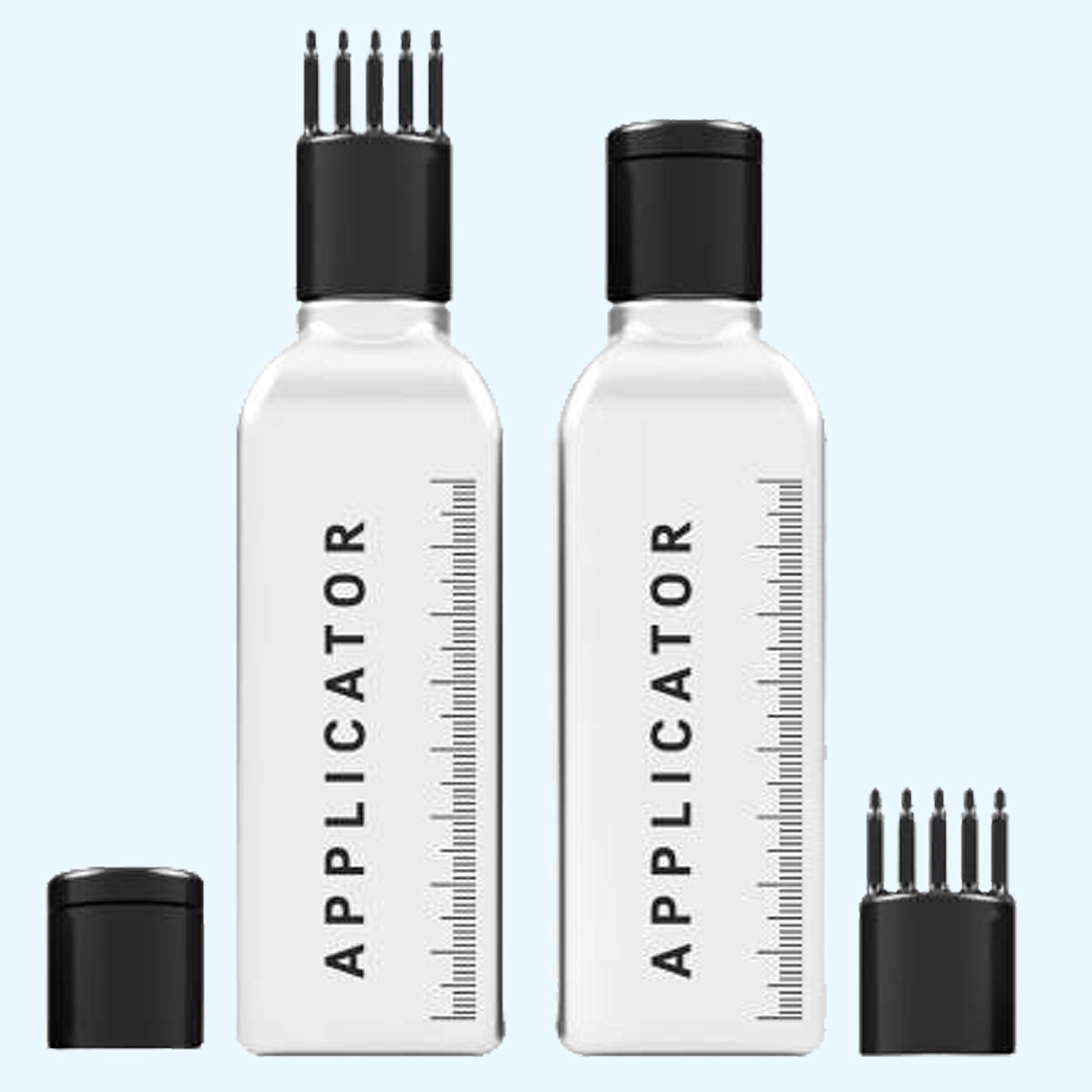 VREENY 4-Pack Hair Root Applicator Bottles with Comb Cap - Perfect for Hair Oil, Shampoo & Scalp Treatments | Easy Hair Care & Scalp Massage for Home & Salon Use