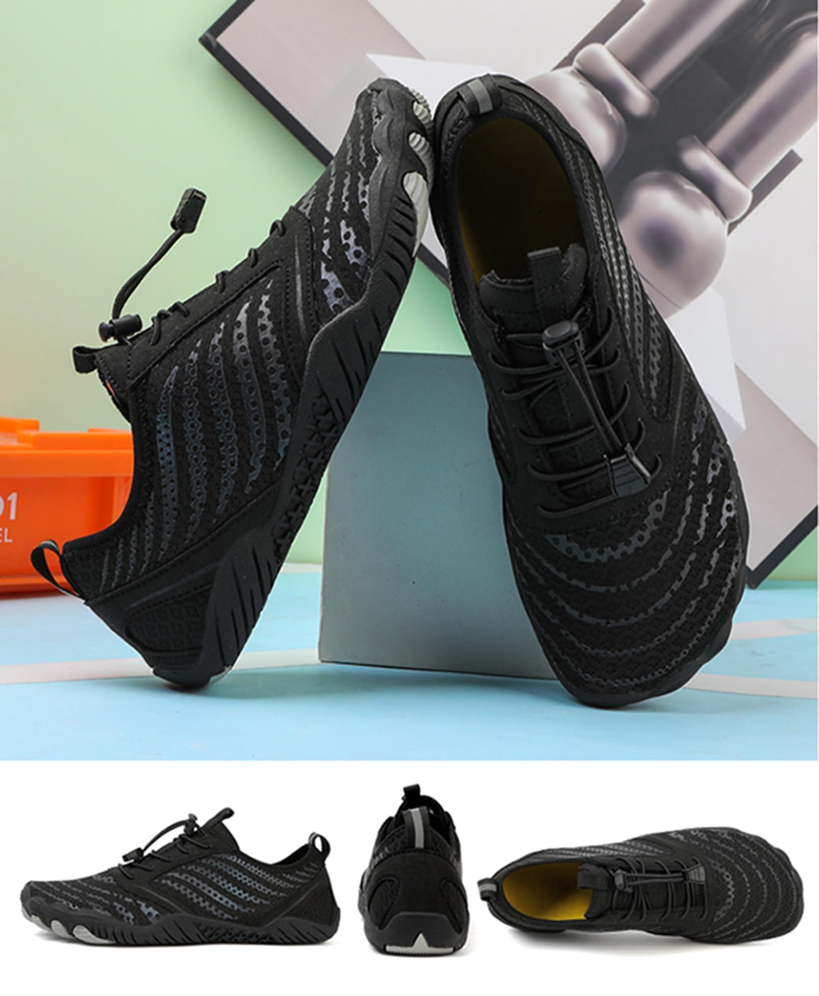 **Barefoot Shoes for Women & Men - Wide Toe Box, Soft & Breathable - Waterproof Hiking & Beach Shoes for Outdoor Adventures**    *(Perfect for Trail Running, Camping, Travel & Water Activities)*