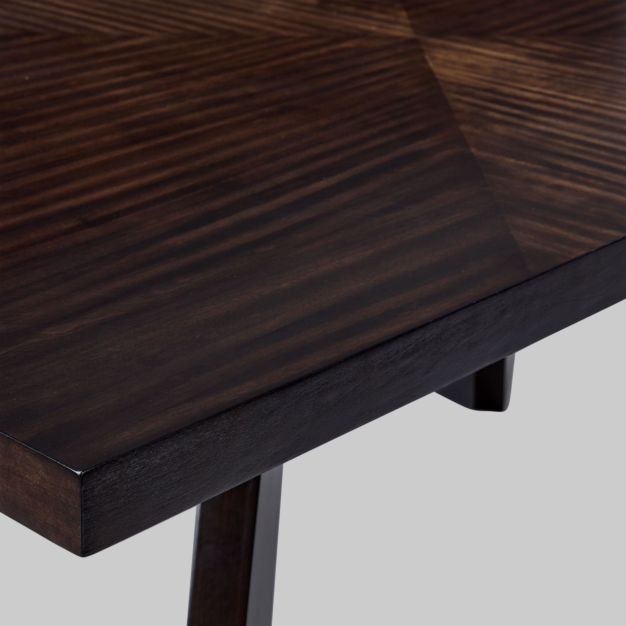 Dark Brown Chestnut Ridge Dining Table - Solid Wood Farmhouse Style for Kitchen, Dining Room & Home Decor