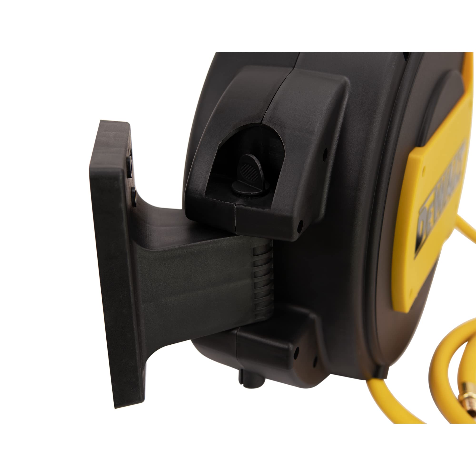 DEWALT 3/8 in. x 50 ft. Retractable Air Hose Reel with Automatic Rewind - 300 PSI MAX Durable Enclosed Air Compressor Hose for Workshop, Garage & Automotive Use - Ideal for Pneumatic Tools, Tire Inflation & Airbrushing