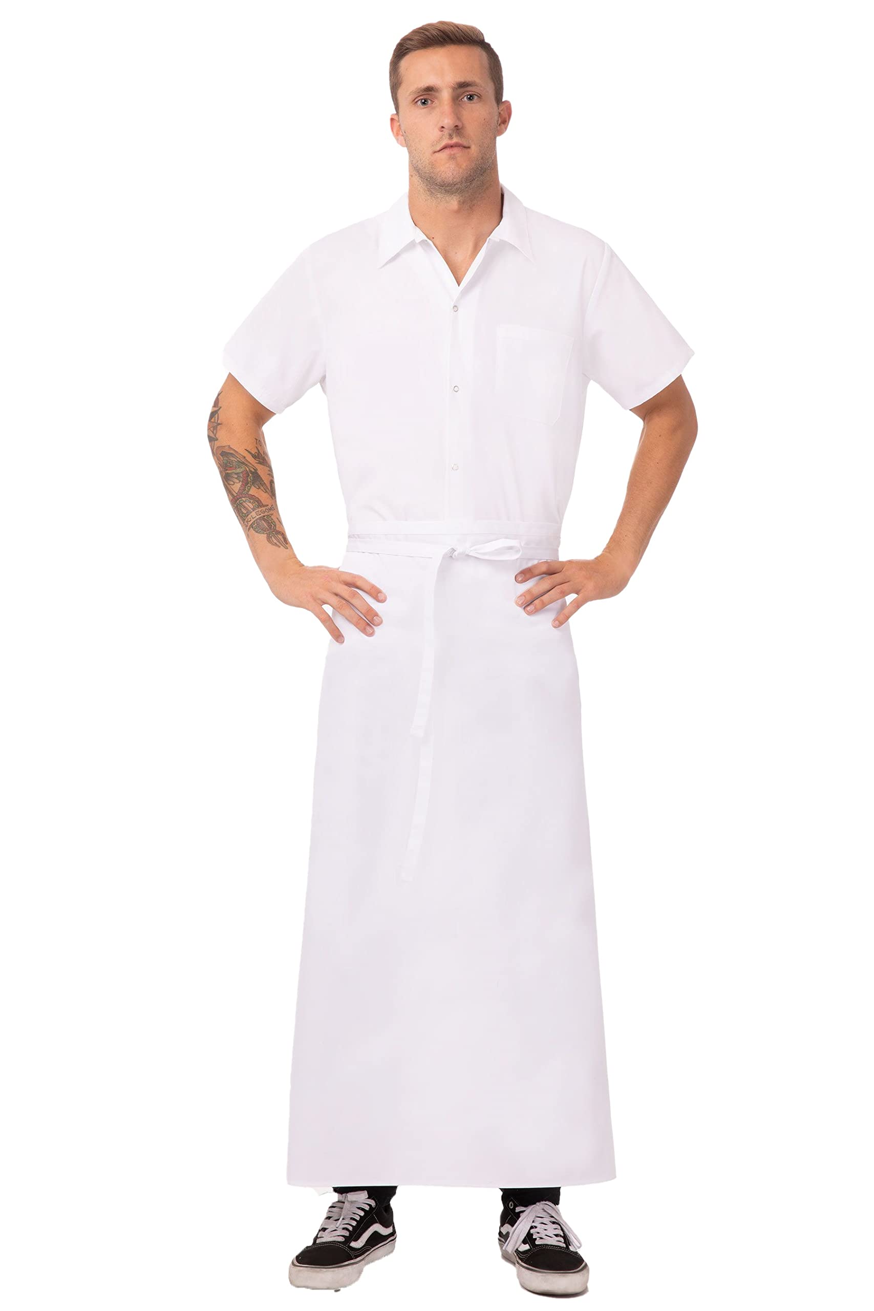 Chef Works Unisex Full-Length Professional Chef Apron - Durable & Stain-Resistant for Cooking, Baking & Grilling
