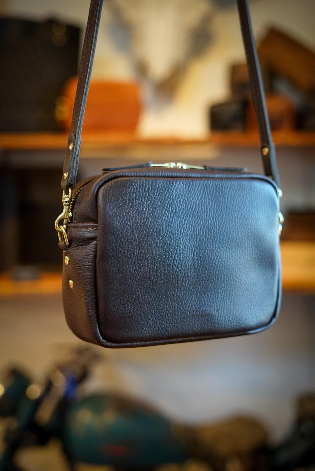 Rock River Cappuccino Rectangle Crossbody Bag - Stylish & Functional for Work, Travel & Everyday Use