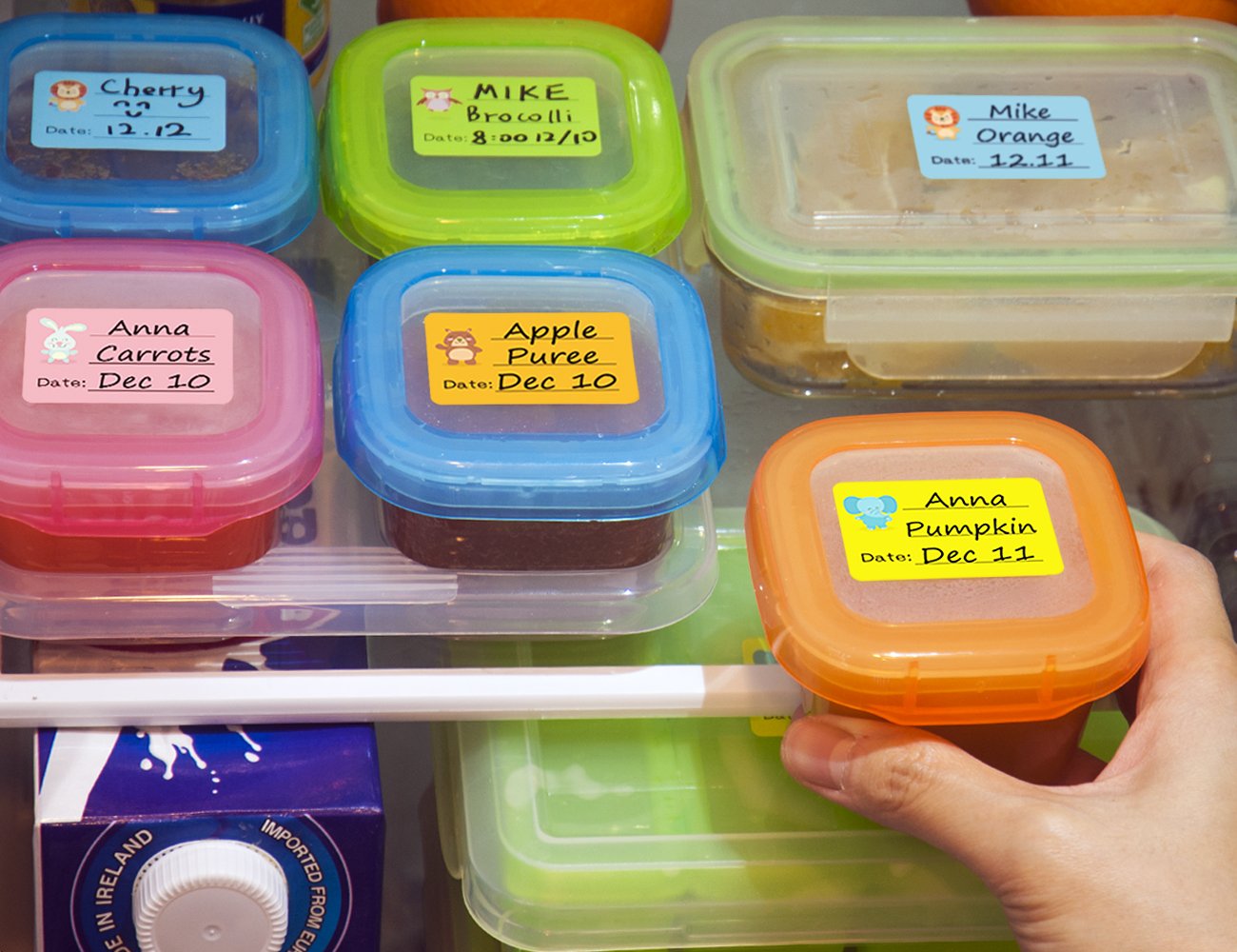 **Removable Baby Food Labels - Write-On Daycare Date Labels for OXO Tot Containers, Trays & Jars - Freezer & Dishwasher Safe - Perfect for Infant Meal Prep & Daycare Organization**