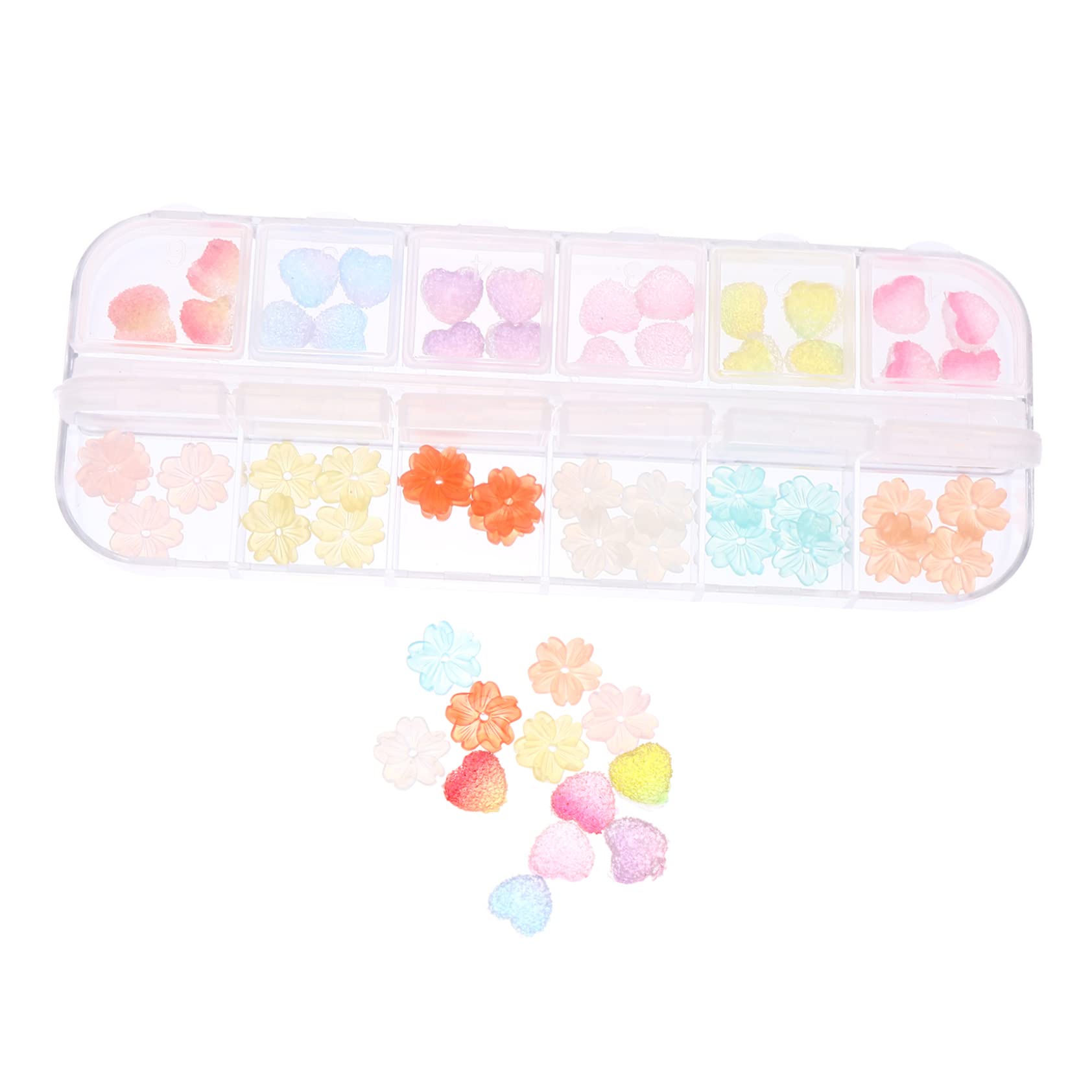 Minkissy 1 Box Resin Nail Charms - Nail Art Decorations, DIY Manicure Supplies for Girls, Nail Tech Accessories & Jewelry Making Charms - Perfect for Home Salon, Party Nail Art, and Gift Giving