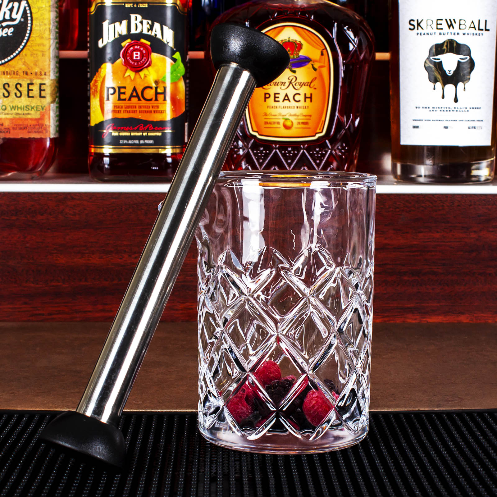 Premium BarConic® Stainless Steel Double Head Cocktail Muddler - Perfect for Mojitos, Old Fashioned & Mixing Drinks at Home Bars & Parties