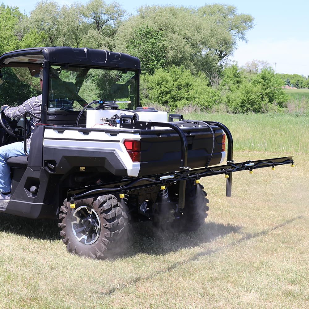 8-Nozzle Folding Broadcast Sprayer Boom Kit - 13ft Swath for Efficient Lawn & Field Fertilizing | Perfect for Large Area Herbicide & Pesticide Application