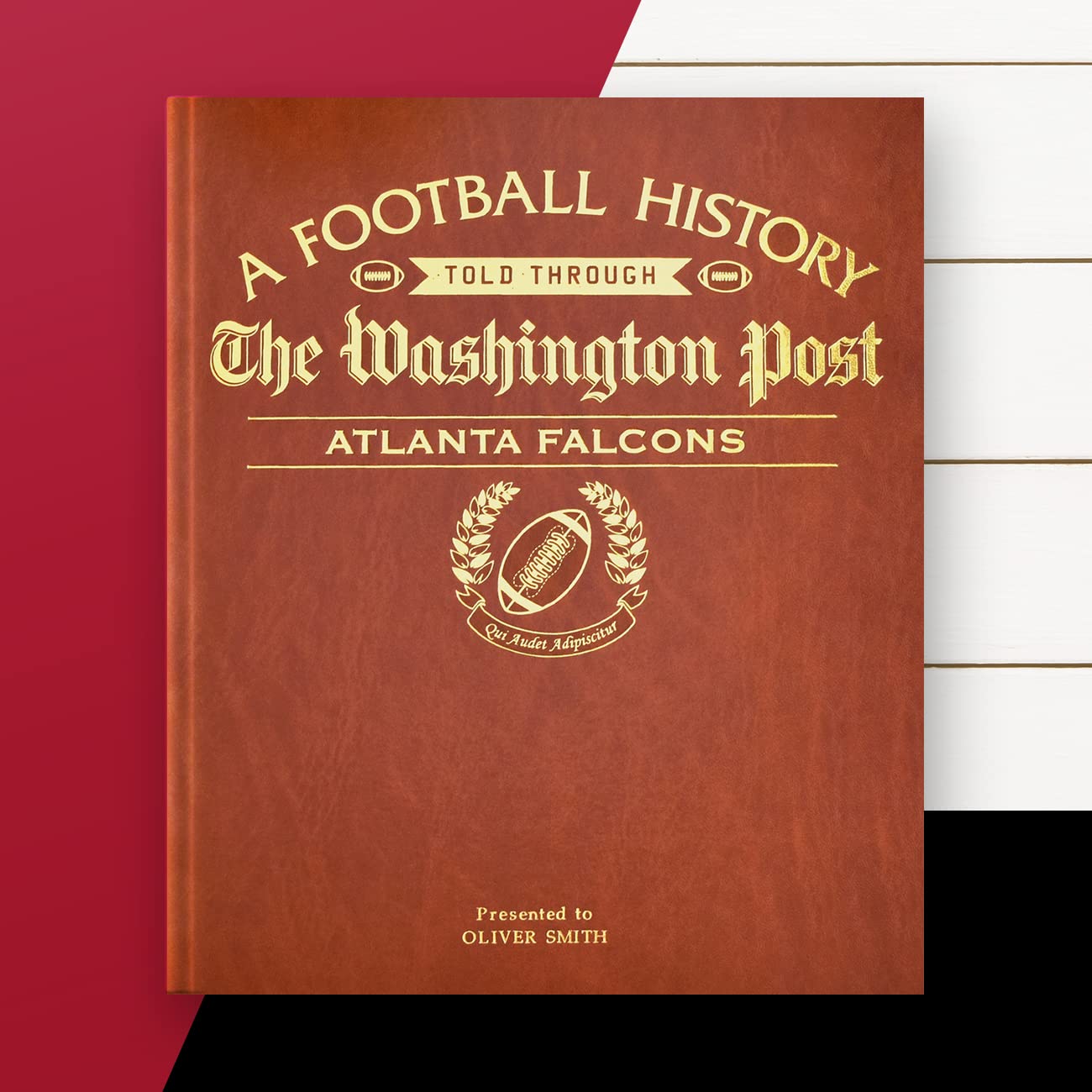 Personalized Football History Book - Custom Sports Fan Gift with Free Gold Foil Name Embossing - Vintage Newspaper Archive Coverage of Pro Football History - Perfect for NFL Enthusiasts & Memorabilia Collectors