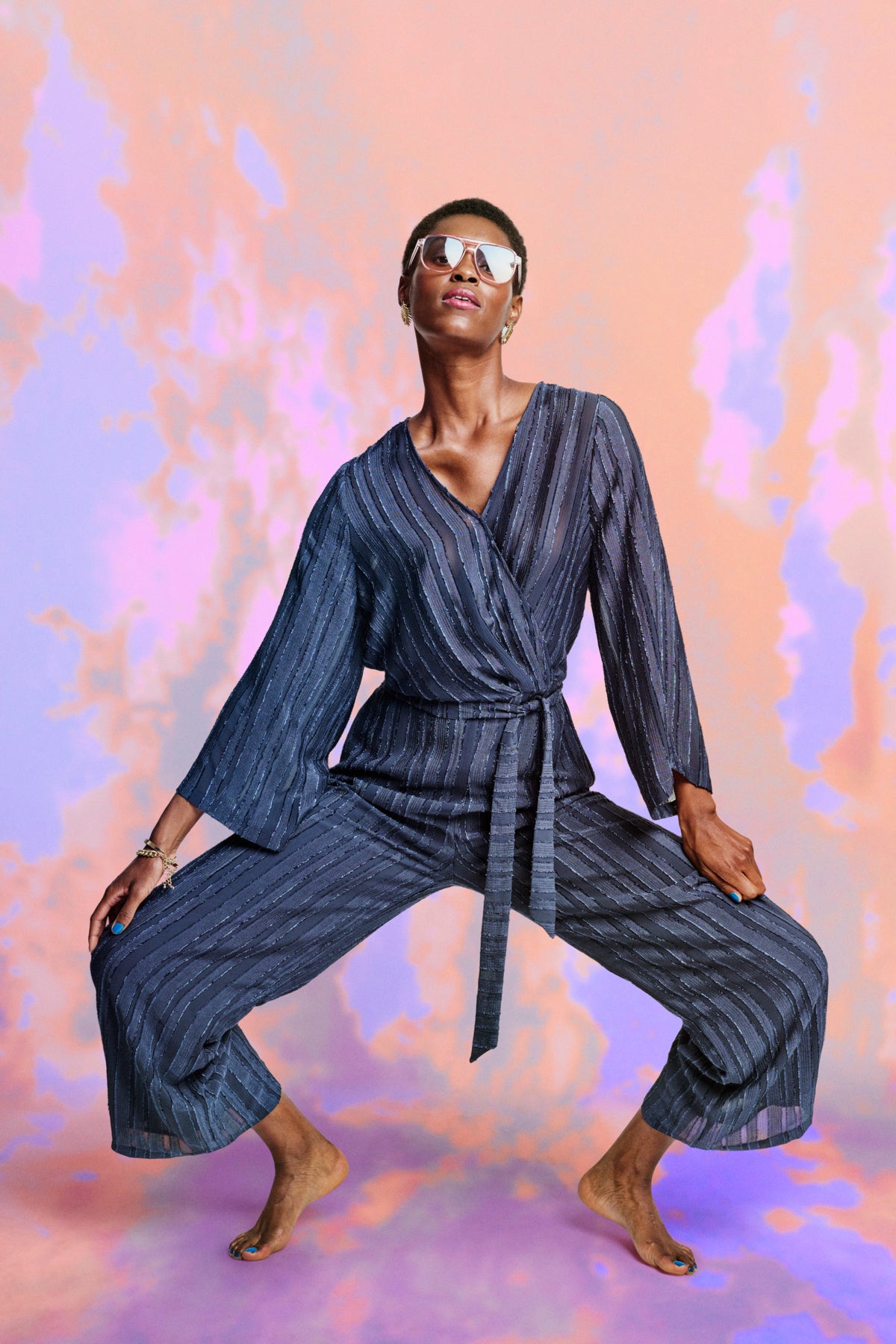 Filuco Women's Navy Blue Jumpsuit - Stylish One Piece Romper for Casual Wear, Work & Outdoor Activities