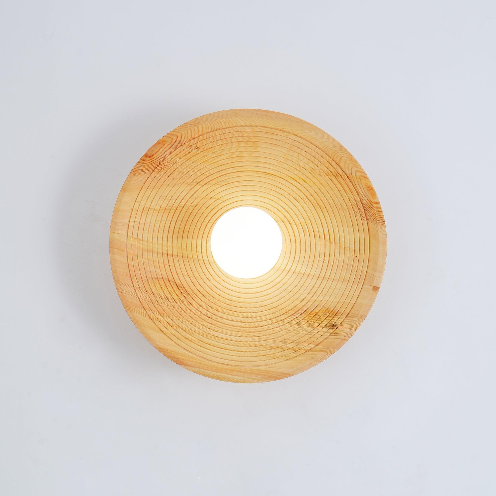 Modern Contour Wooden Wall Sconce - Handcrafted Wooden Light Fixture for Bedroom, Living Room & Hallway Decor - Rustic Home Lighting Solution