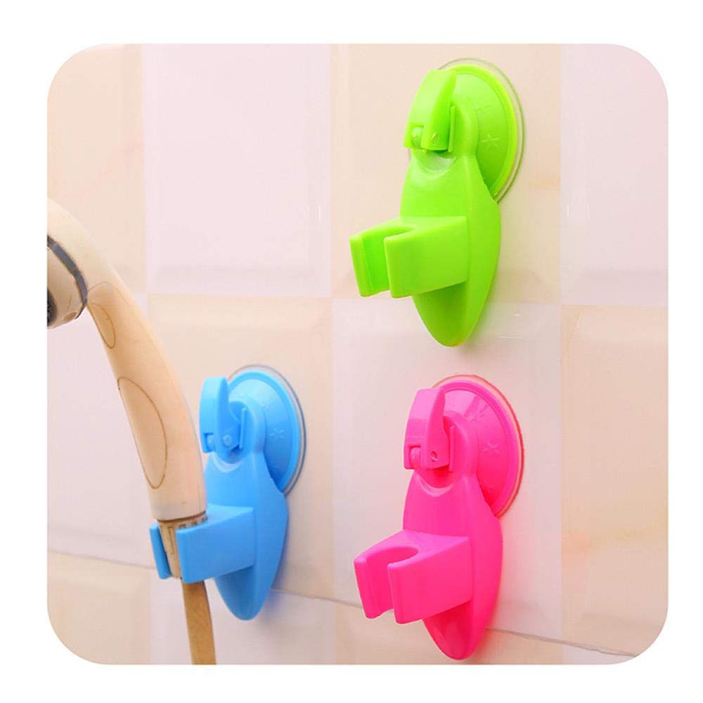 Universal Adjustable Shower Head Bracket with Suction Cup - Heavy Duty Shower Mount for Bathroom, Kitchen, RV & Outdoor Use