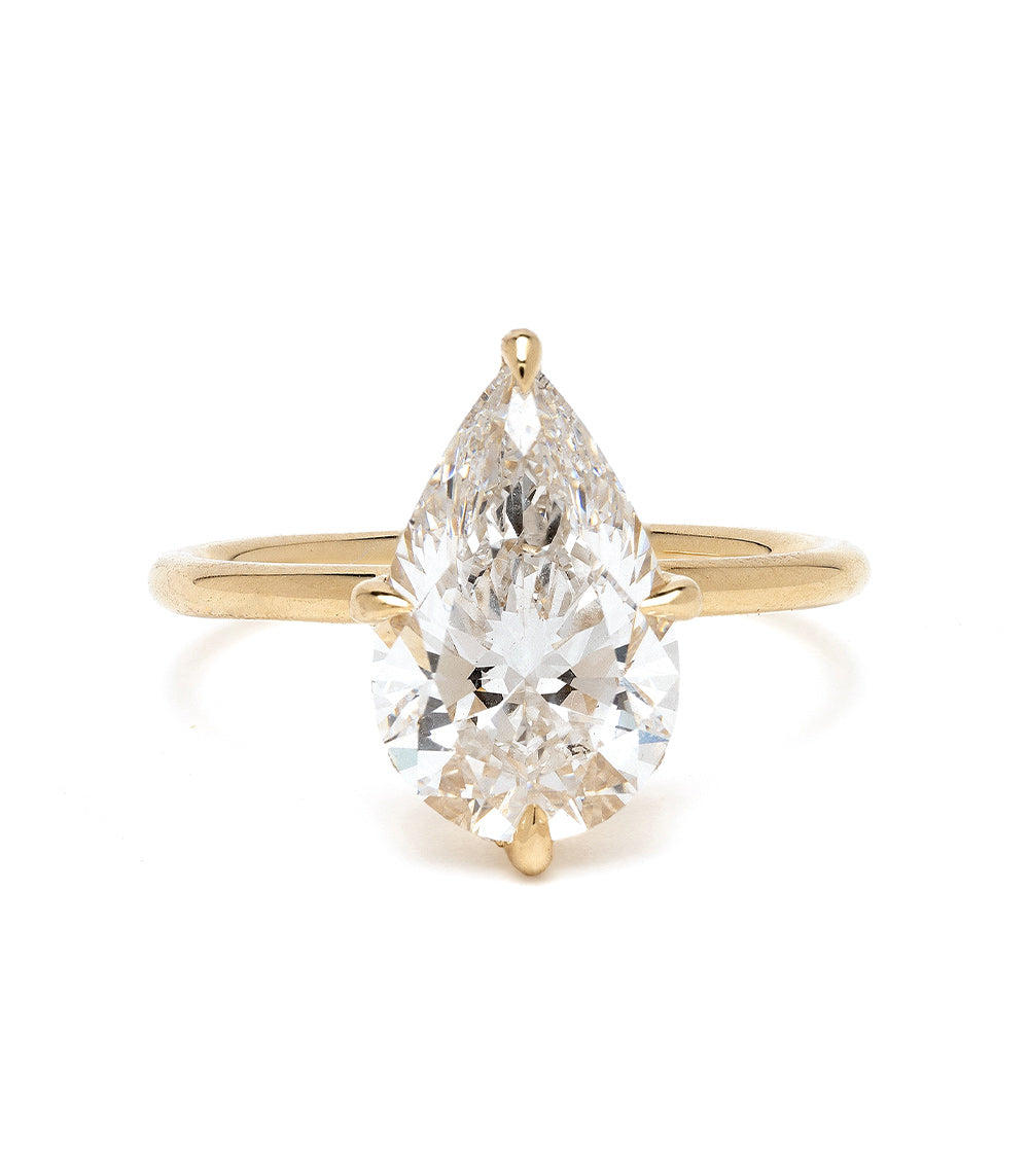 Annika 3.02Ct Lab Grown Pear Shaped Diamond Engagement Ring for Women - Elegant Wedding Band, Proposal Jewelry Gift for Her, Perfect for Anniversaries & Special Occasions