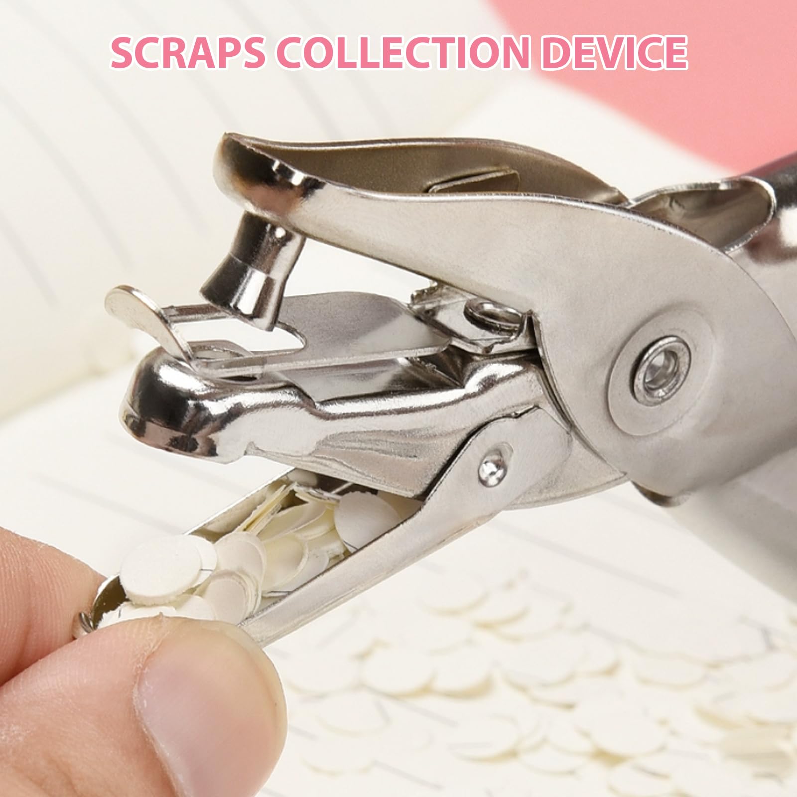 Craftinova 1 Hole Punch - Heavy Duty 6 Sheet Capacity Paper Punch for Home, Office & School Supplies (3-Pack) - Perfect for Organizing Documents, Binders & DIY Projects
