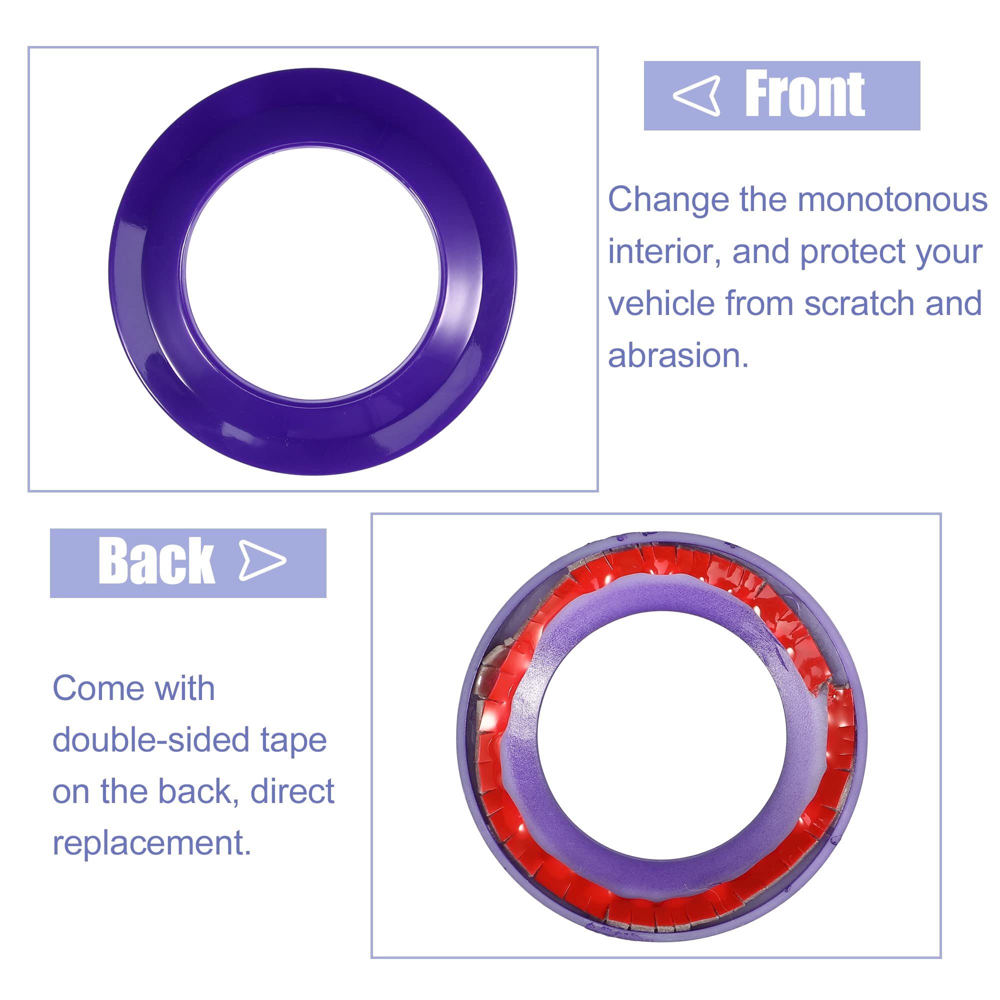 X AUTOHAUX 2pcs A-Pillar Speaker Decoration Covers - Interior Accessories for Jeep Wrangler JK (2007-2014) - Purple - Upgrade Your Car Audio System & Enhance Interior Style