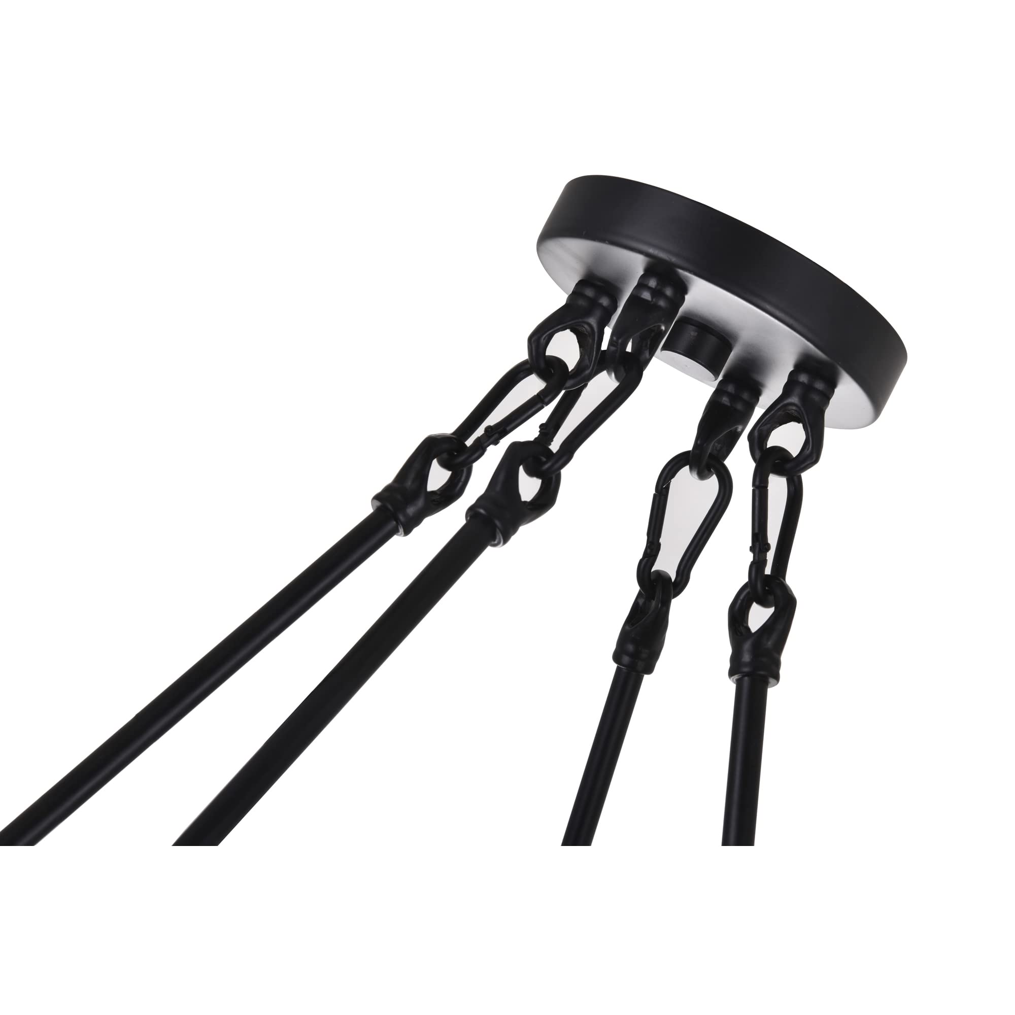 Black 4-Light Traditional Metal Chandelier by CWI Lighting - Elegant Ceiling Fixture for Dining Room, Living Room, or Bedroom Lighting