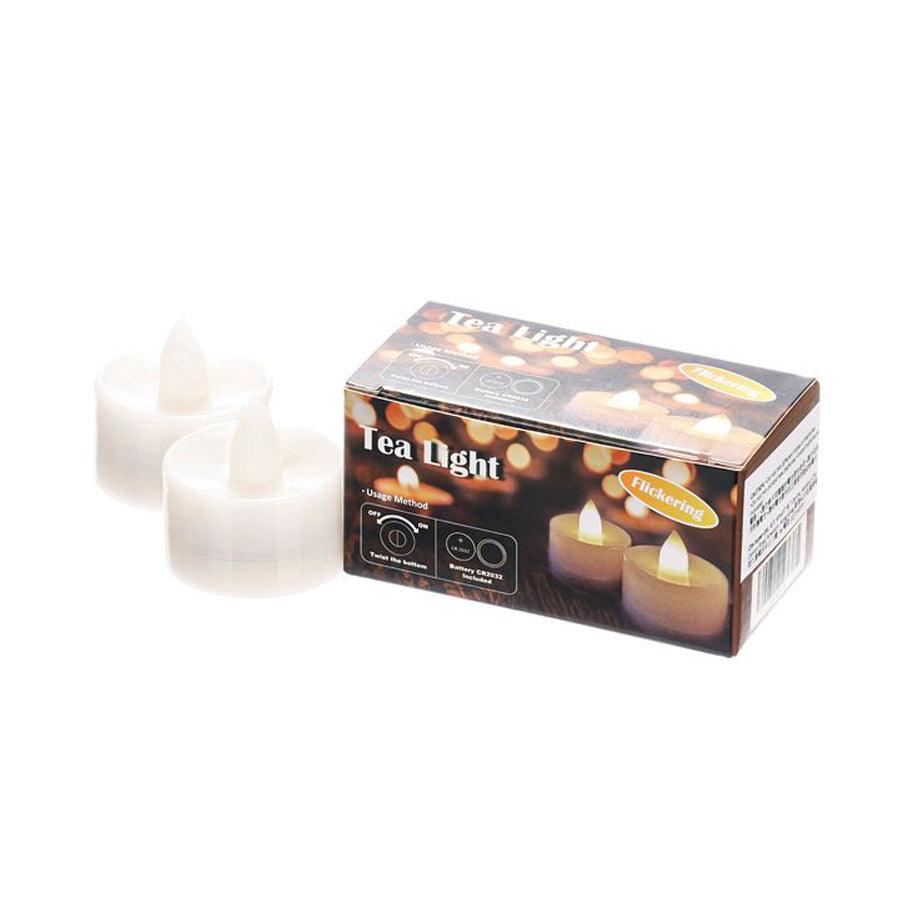 Premium LED Candle Lights (Set of 2) with CR2032 Battery - Flameless Decorative Candles for Home, Wedding, Party & Romantic Ambiance