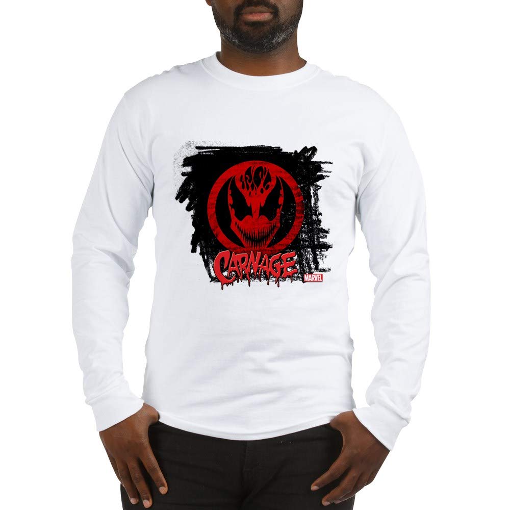 Carnage Chalk Graphic Long Sleeve T-Shirt for Men & Women | Marvel Villain Apparel | Casual Wear & Cosplay Costume