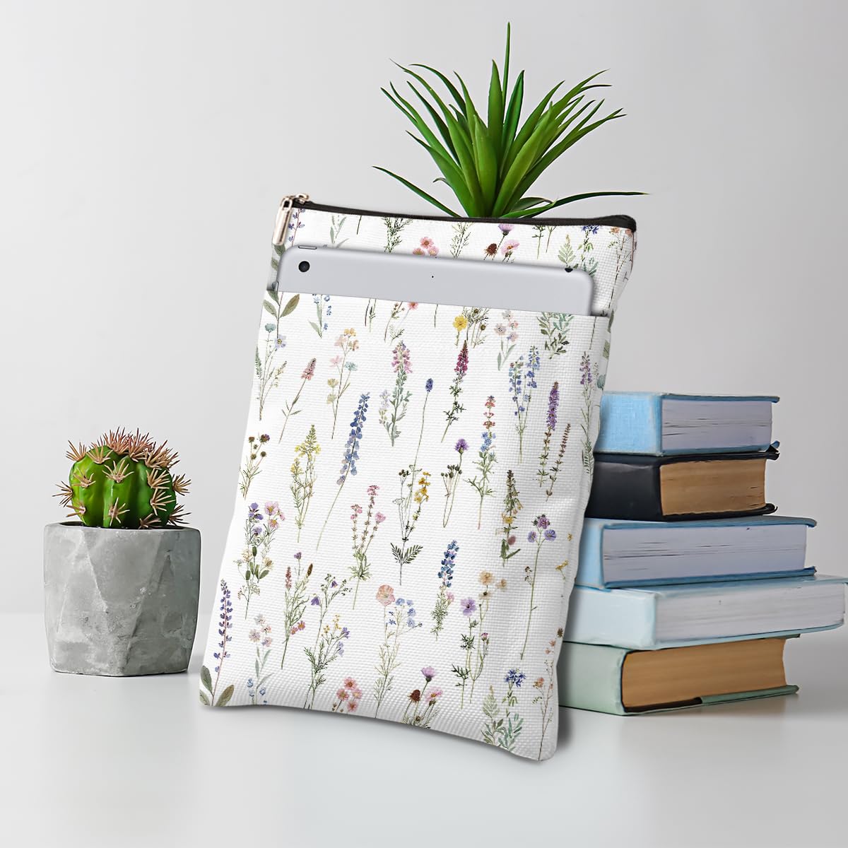 **Aesthetic Wildflower Book Sleeve - Book Cover & Protector for Readers | Perfect Book Lover Gift for Women, Girls & Besties | Great for Christmas, Graduation & Birthday | Ideal for Book Clubs, Travel & Daily Reading**