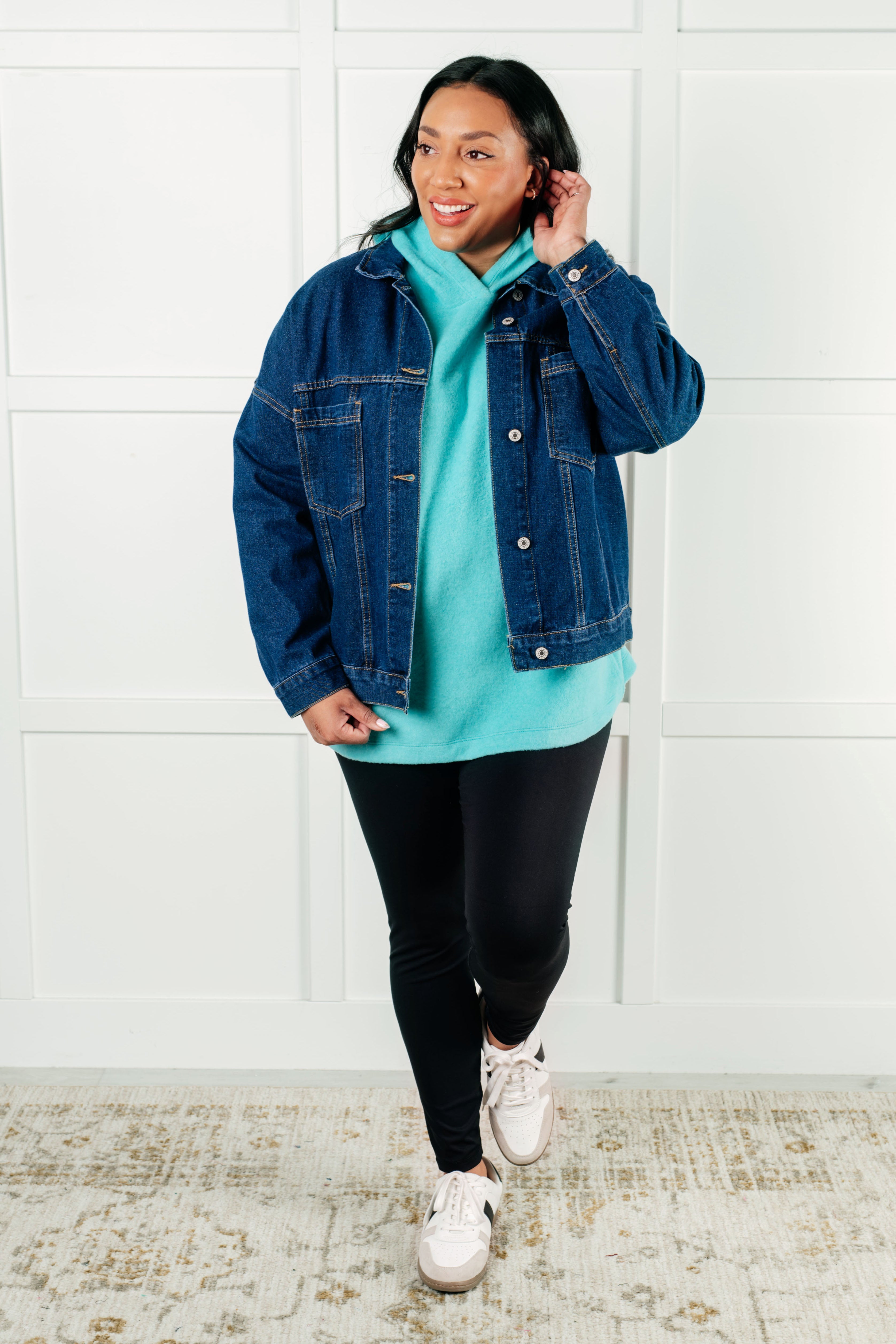 Best Turquoise Hooded Pullover for Women - Soft & Cozy Oversized Sweatshirt for Casual Wear, Lounge & Outdoor Activities