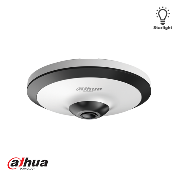 HAC EW2501 5MP HDCVI WDR Fisheye Security Camera with Built-in Microphone - Indoor/Outdoor Surveillance for Home & Business Security