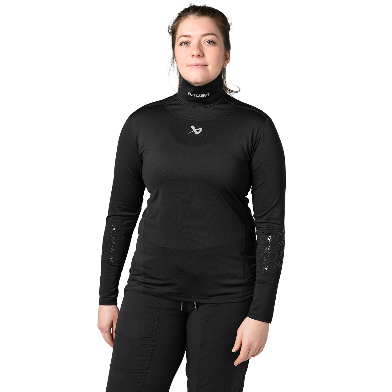 Bauer Women's Long Sleeve Cut Resistant Base Layer with Neck Protection - Thermal Underwear for Cold Weather Work & Outdoor Activities