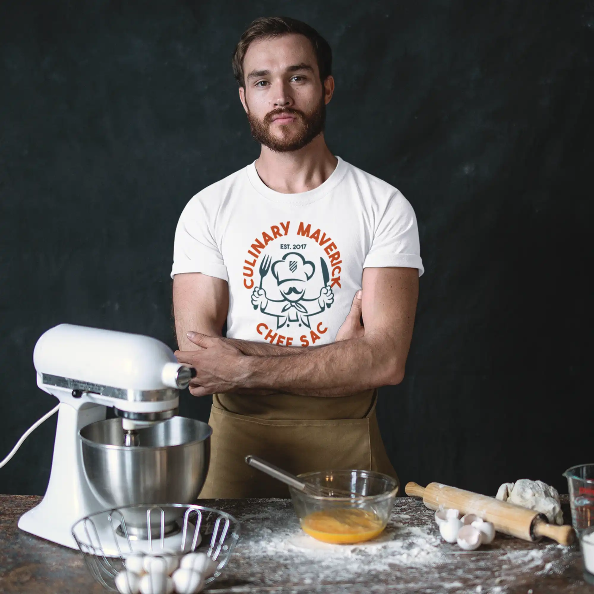 Mr. Chef Sac Culinary Maverick T-Shirt - Funny Cooking Enthusiast Tee for Chefs & Food Lovers - Perfect for Kitchen, BBQ Parties & Culinary School