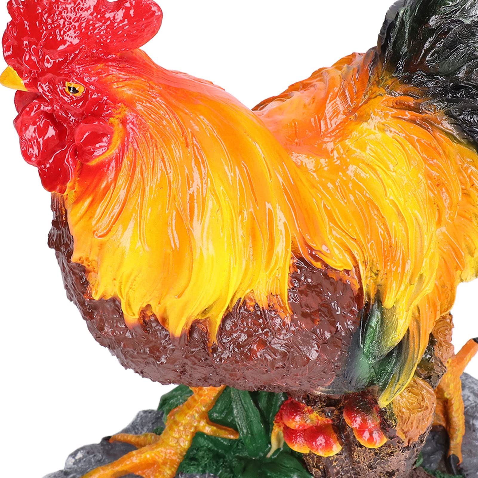 Vibrant Red Brown Rooster Garden Decor - Waterproof & Durable Chicken Ornaments for Outdoor Patio, Yard, and Farmhouse Decoration | Perfect for Countryside Theme, Spring Decor, and Rustic Home Accents