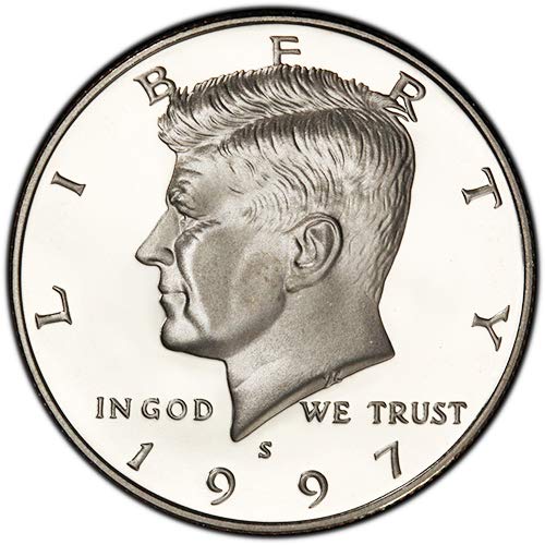 1997 S Clad Proof Kennedy Half Dollar - Choice Uncirculated Coin by US Mint | Collectible Silver Coin for Coin Collectors & Investors | Perfect for Display Cases & Gift Giving