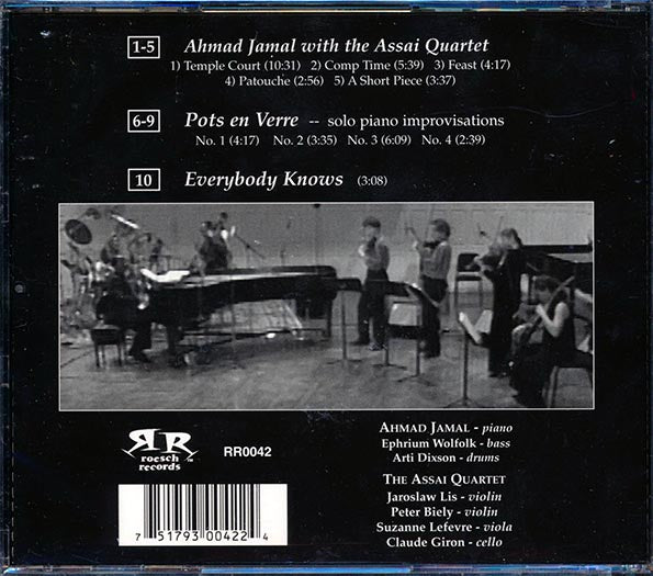 Ahmad Jamal & The Assai Quartet CD - Jazz Music Album for Relaxation, Dinner Parties & Coffee Time
