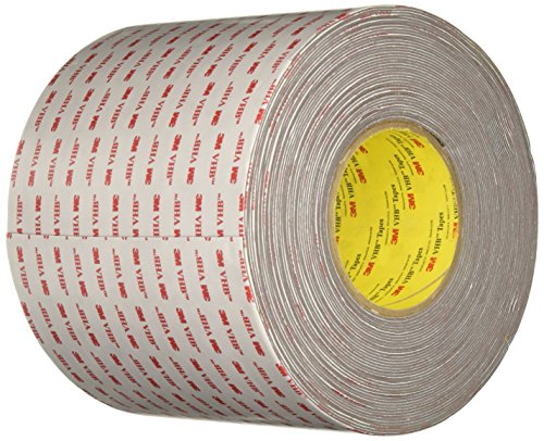 3M RP45 VHB Tape Roll - 6 Inch x 15 Feet Heavy Duty Double Sided Foam Tape, Gray Acrylic Adhesive for Strong Bonding on Various Surfaces - Perfect for Automotive, Construction, Signage and DIY Projects - 6-5-RP45