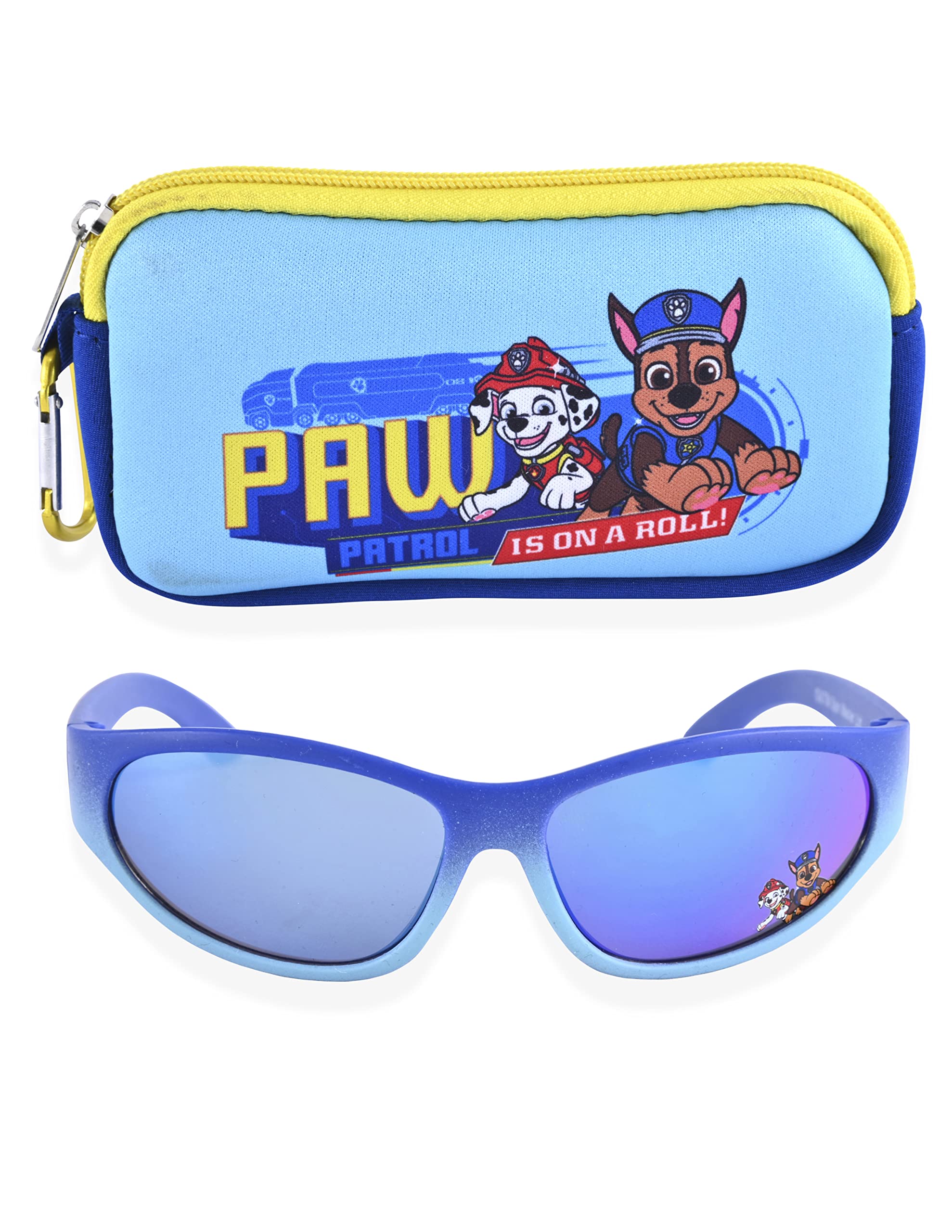 Paw Patrol Kids Sunglasses for Boys & Girls - UV 400 Protection, Shatterproof, Includes Hard Case - Perfect for Outdoor Play, Beach, and Summer Activities