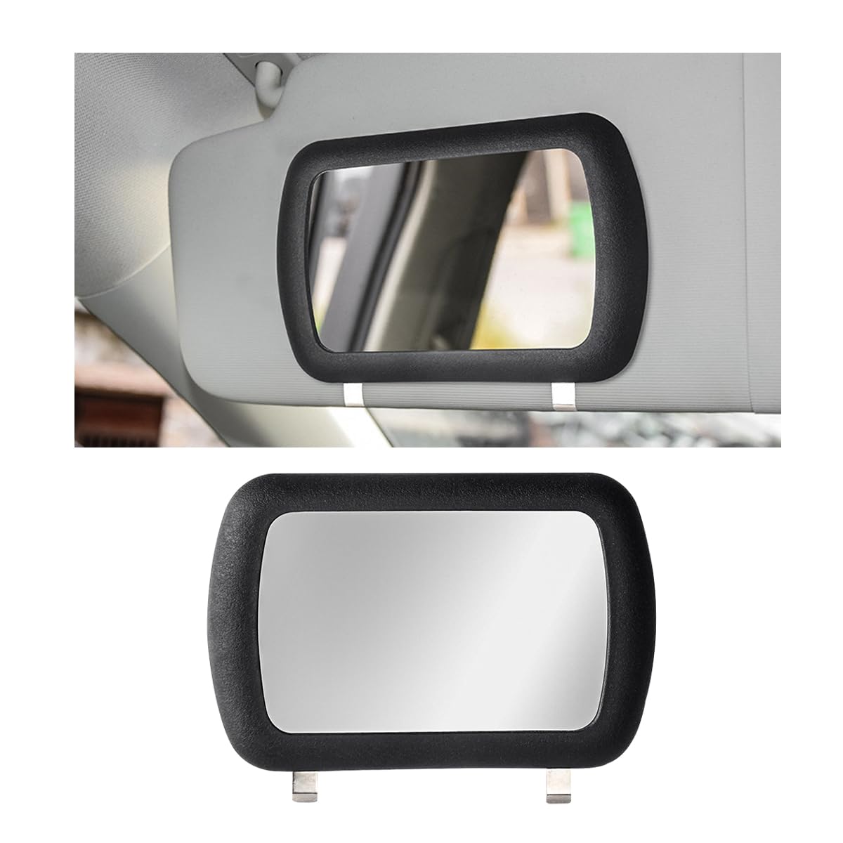 1PC Universal Car Sun Visor Vanity Mirror - Clip-on Automotive Makeup Mirror with Sun-Shading for Women & Girls | Perfect for On-the-Go Touch-ups & Driving Comfort | Car Interior Accessories