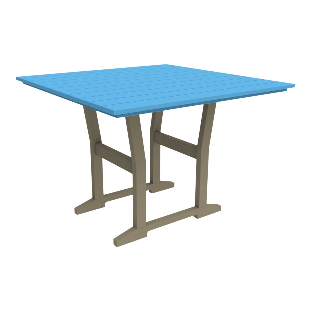 Coastline Cafe Square Dining Table - 36 Inch Modern Kitchen Table for Small Spaces, Breakfast Nook, or Outdoor Patio - Perfect for Apartments, Condos, and Bistro Settings
