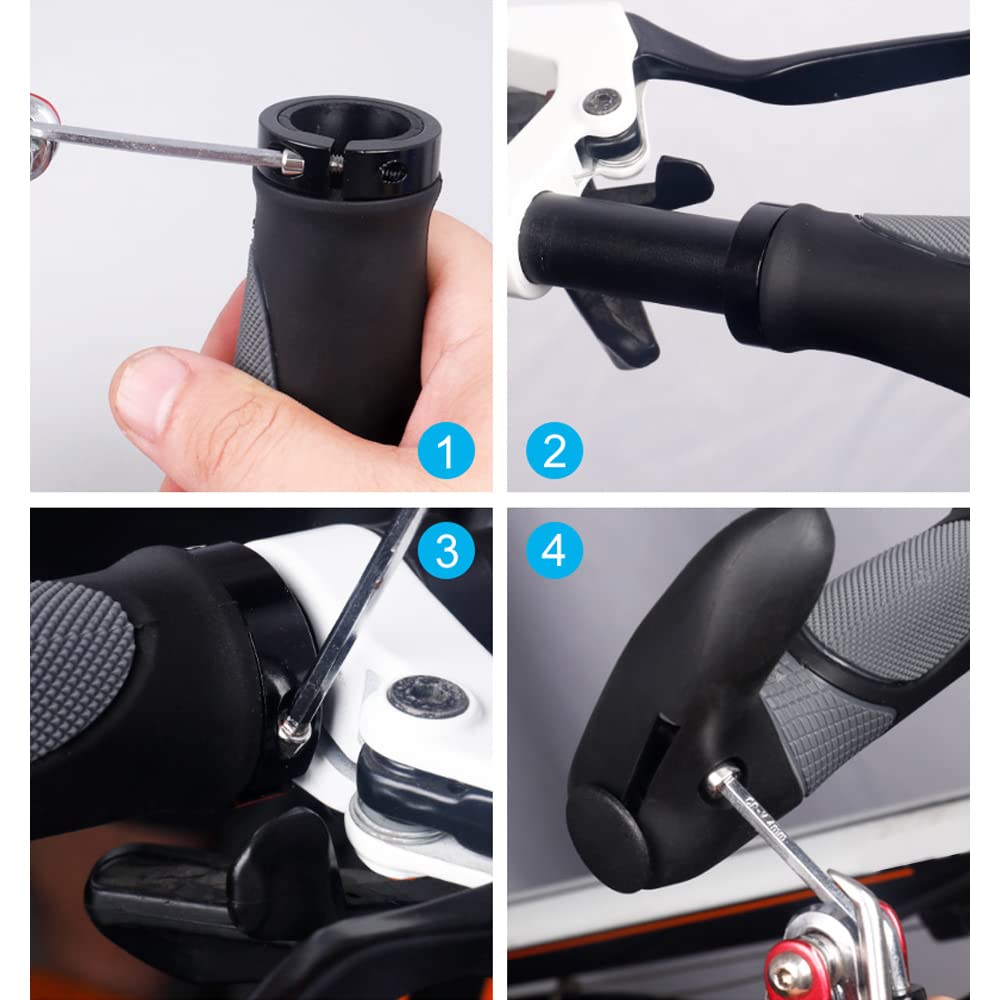 Premium Bike Handlebar Grips - Soft Gel Shock Absorbing Ergonomic MTB Grips for Mountain Bikes | Comfortable Cycling Accessories for Trail Riding & Commuting
