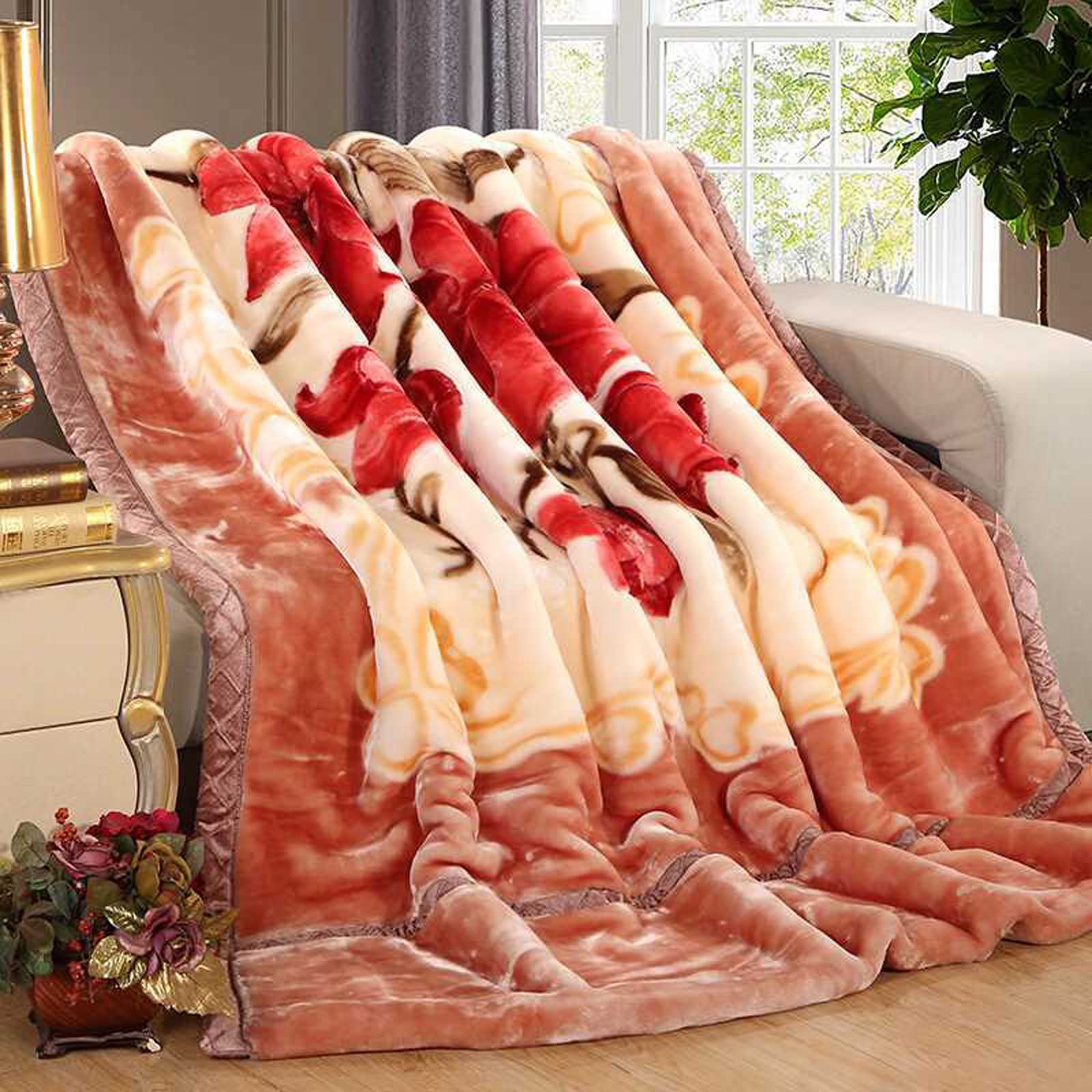 Premium Korean Mink Fleece Blanket - 9 lbs 2-Ply Heavyweight Winter Blanket, 79