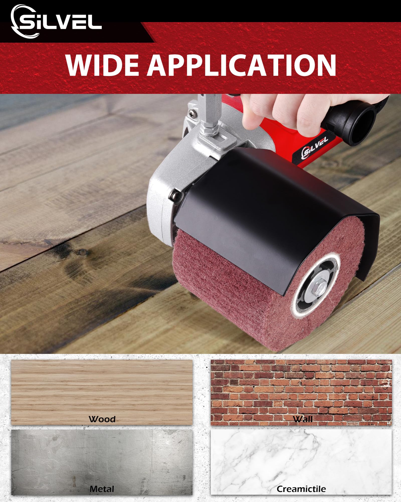 1400W Electric Burnishing Polishing Machine - 110V Handheld Sander Polisher Kit with 6 Adjustable Speeds (500-3000 RPM) for Metal, Stainless Steel, Wood & Plastic - Perfect for Automotive Detailing, Metal Restoration & DIY Woodworking Projects