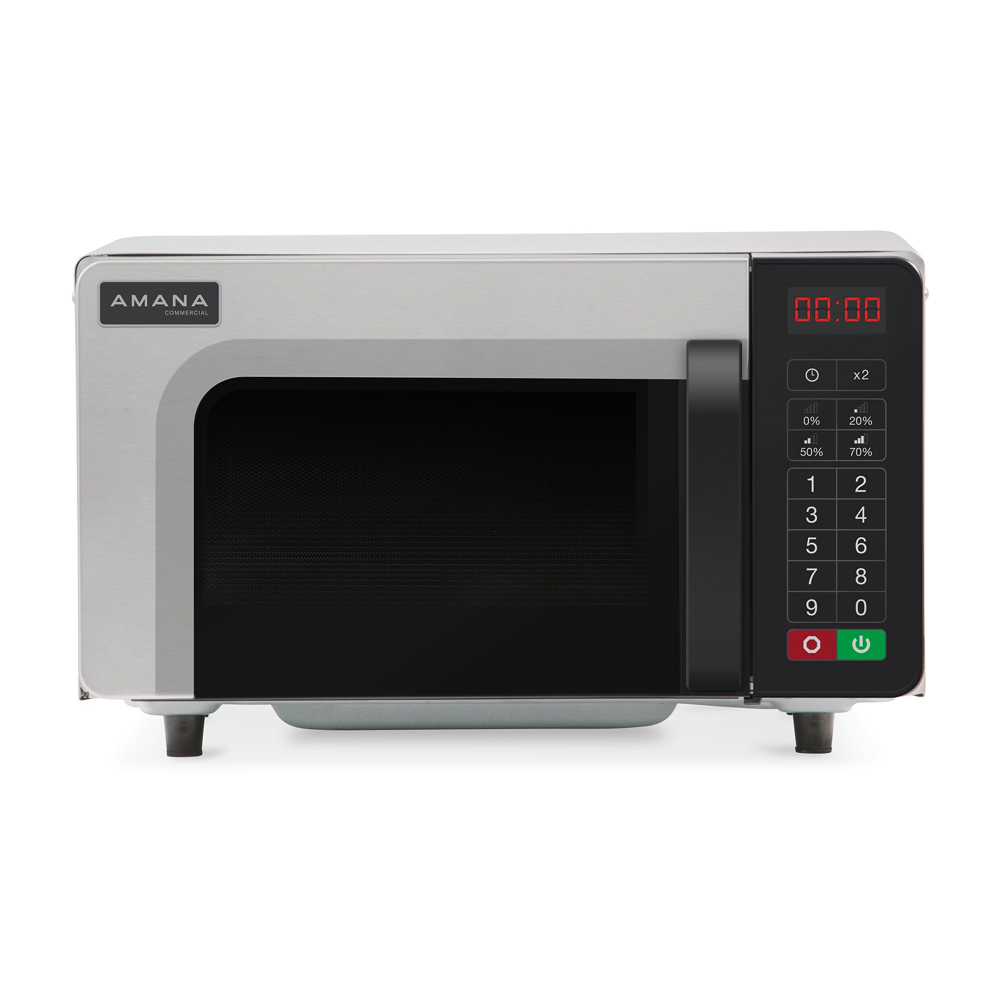 Amana RMS10TSA Commercial Microwave Oven - 1.0 Cu. Ft. Stainless Steel - Fast Heating for Restaurants, Cafes & Food Trucks - Perfect for Quick Meals, Reheating & Defrosting
