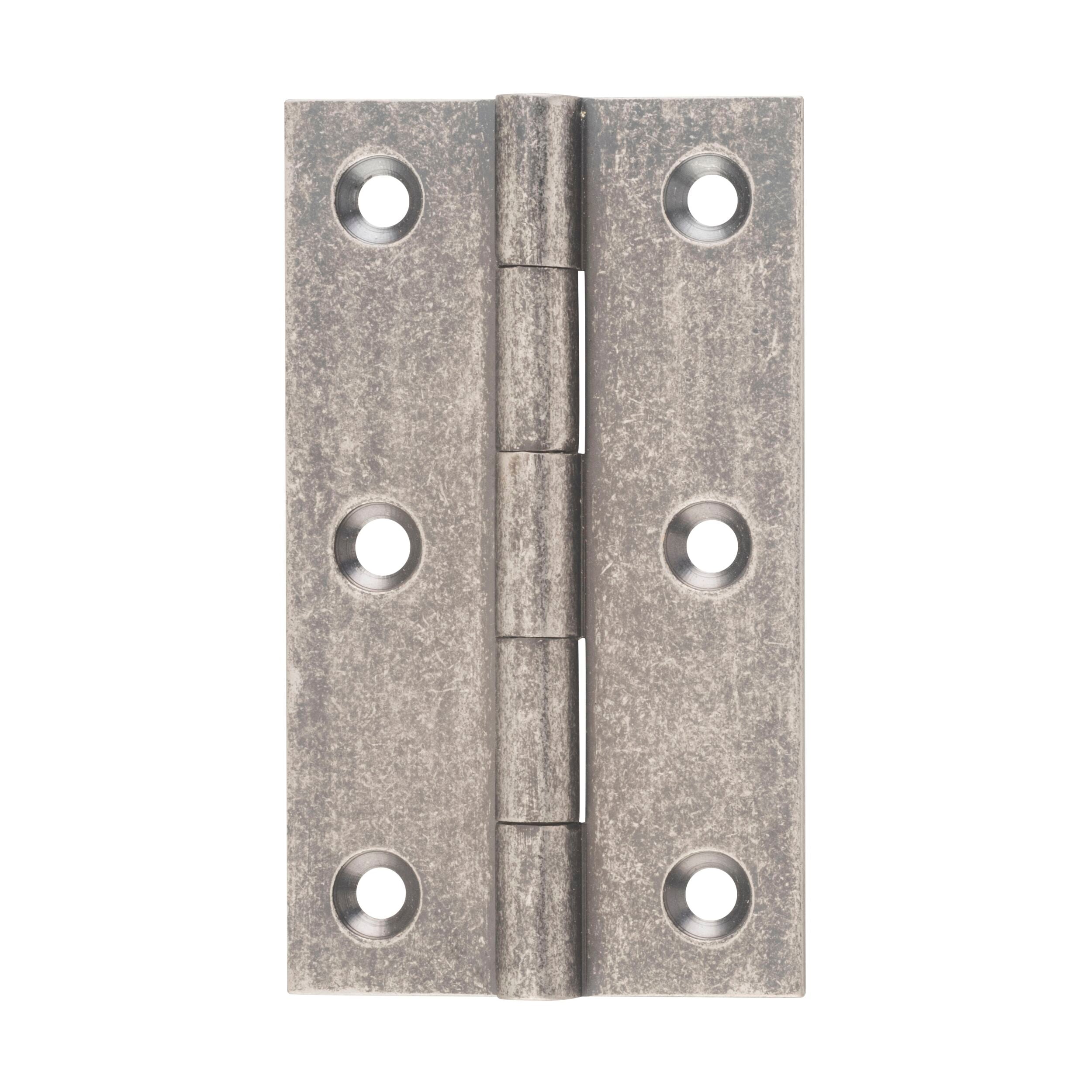 2520 Hinge Fixed Pin Rumbled Nickel 3.5