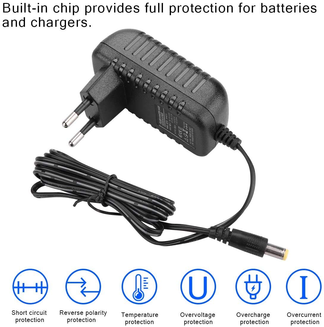 Universal NiMH/NiCd Battery Charger for RC Hobbies - 2-10S 500-800mA AC-DC Charger with 5 Converter Plugs | Perfect for Airsoft, RC Cars, Drones & Toy Battery Packs