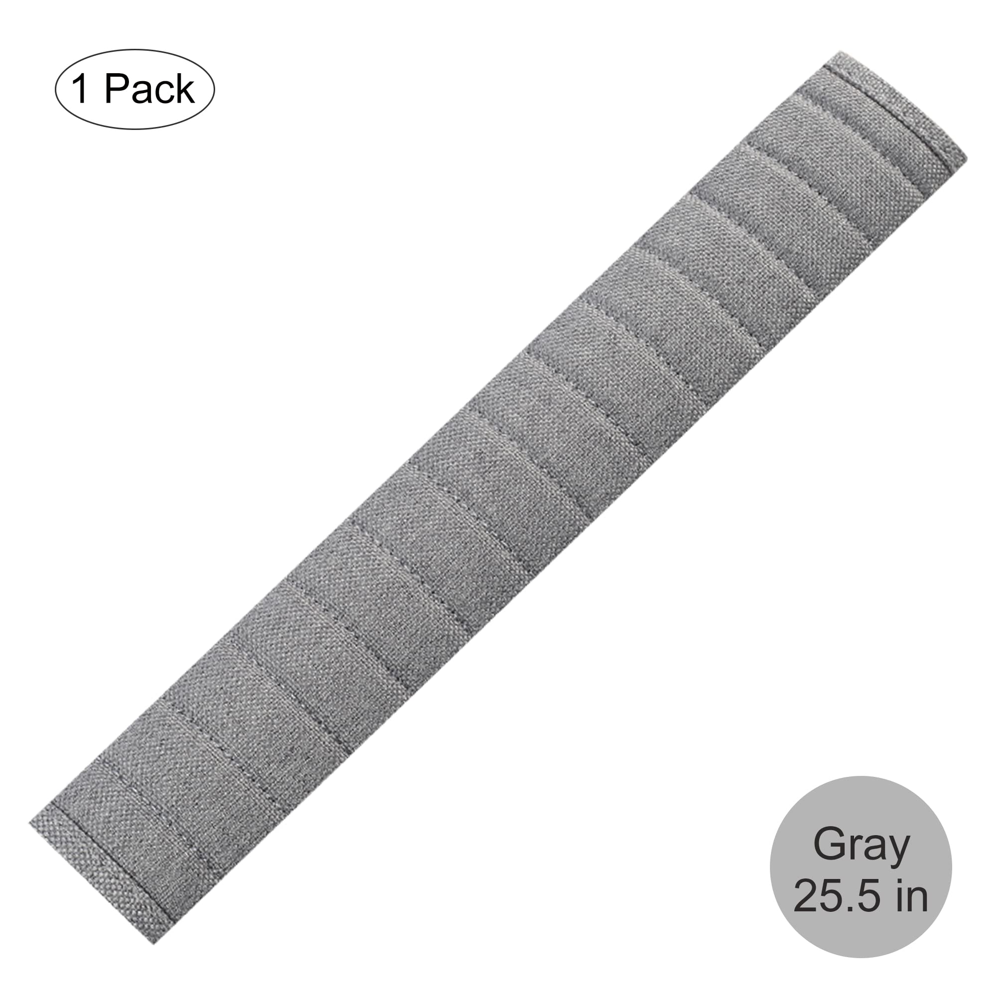 Comfortable Car Seatbelt Covers - Extra Long Shoulder Pads & Protector Sleeves for Adults, Women & Kids - Universal Fit for Honda, Trucks & All Vehicles (1pc, 25.5in, Gray) - Perfect for Long Drives & Road Trips
