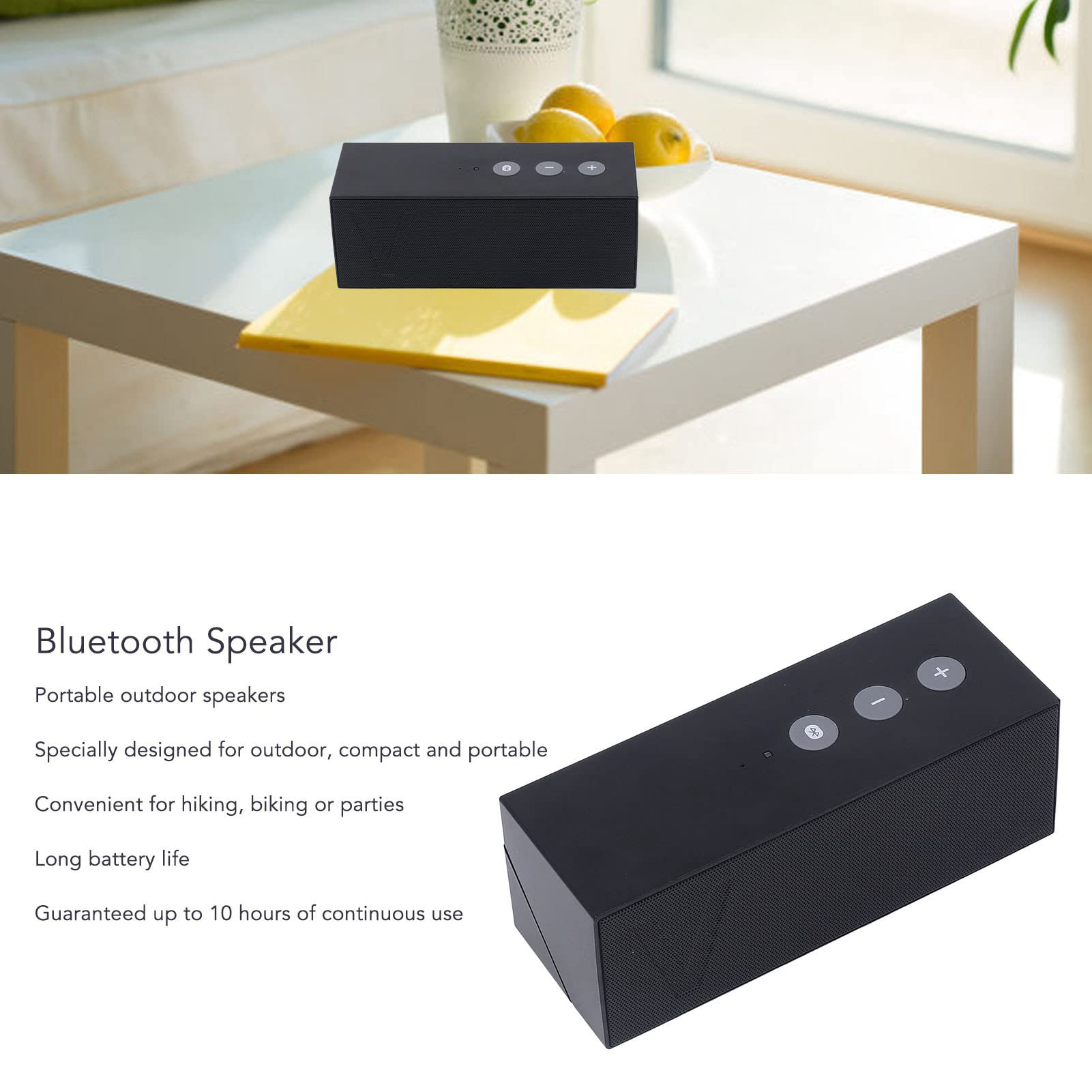 Portable Wireless Outdoor Speaker - HD Stereo Sound, Compact & Lightweight Bluetooth Speaker for Home, Travel, Sports | Perfect Gift for Music Lovers | Great for Beach, Camping & Backyard Parties