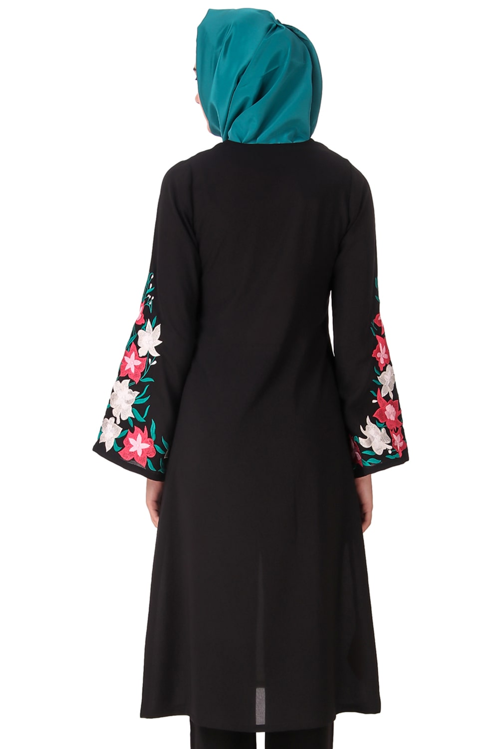 Embellished Bell Sleeve Umbrella Tunic Dress for Women - Elegant Floral Print Boho Tunic Top for Casual Wear, Beach Cover Up & Summer Outfits