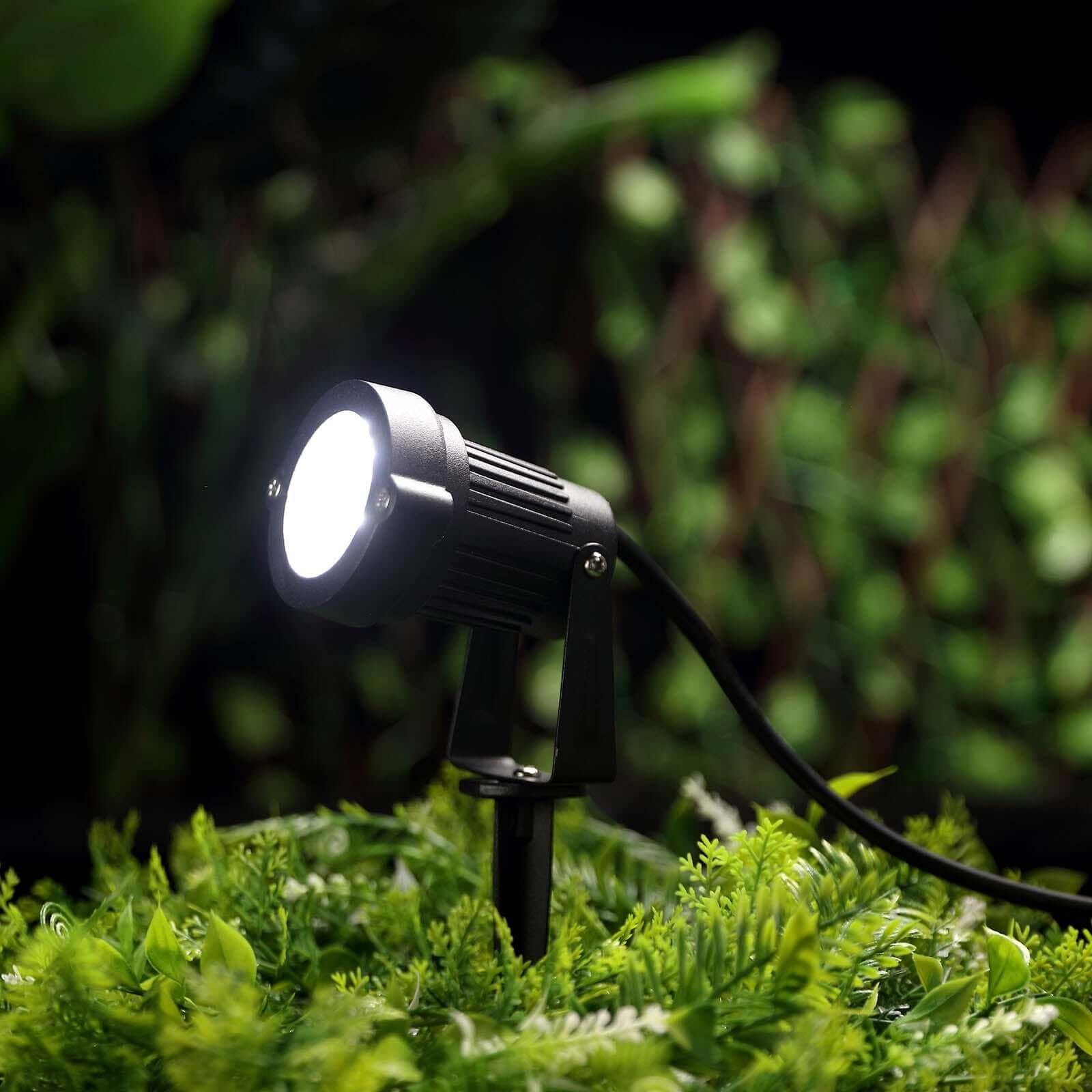 Efavormart 6W White LED Backdrop Uplight - Waterproof Outdoor Landscape Spotlight for Garden, Patio, and Wedding Decor Lighting