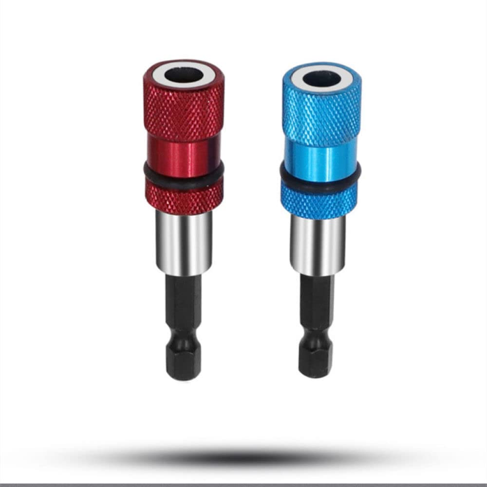 1/4 Inch Hex Shank Magnetic Bit Holder Screwdriver Set with Drill Bits & Extension Bar - Compatible with Electric Screwdrivers (Red) - Perfect for DIY Projects, Home Repairs, and Professional Construction Work