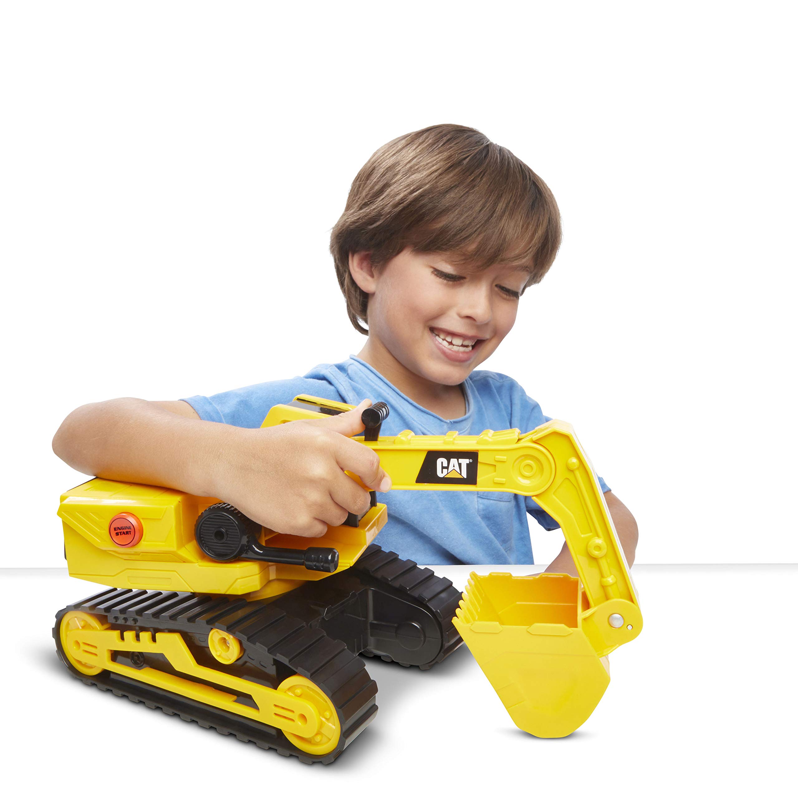 CAT Construction Power Haulers Toy Excavator - Heavy Duty Construction Vehicle Playset for Kids - Pretend Play, Sandbox, Outdoor & Indoor Playtime