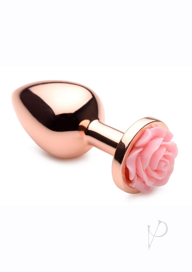 Booty Sparks Medium Size Aluminum Anal Plug - Pink Rose Gold - Comfortable & Safe for Beginners, Perfect for Couples Play & Solo Pleasure