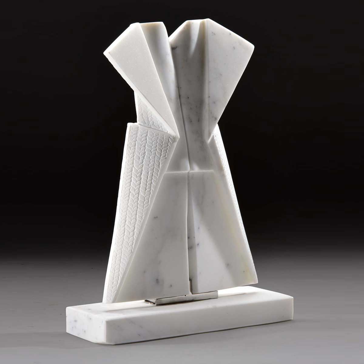 Carrara Marble Dress Sculpture - Elegant Home Decor & Wedding Centerpiece - Perfect for Living Room, Office & Gift