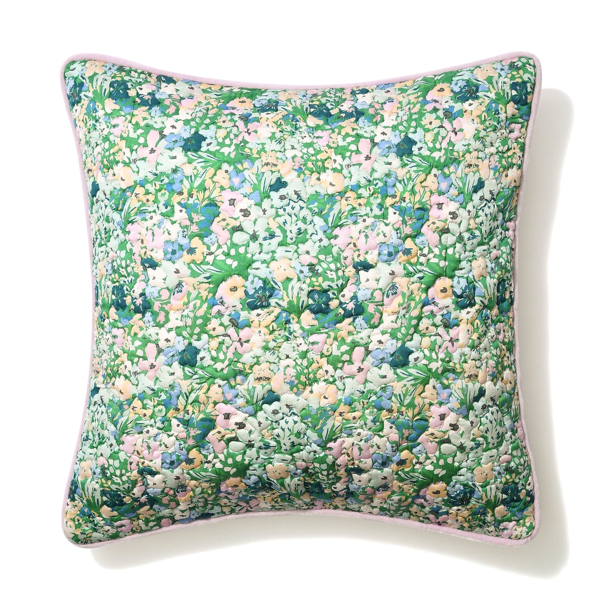 450x450cm Floral Quilted Cushion Cover - Soft Decorative Pillow Case for Sofa, Bed, Living Room - Home Decor Gift Idea